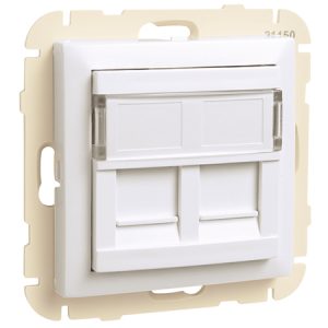 Aro c/Módulo Duplo p/Conetores RJ45 BR 90442SBR Efapel